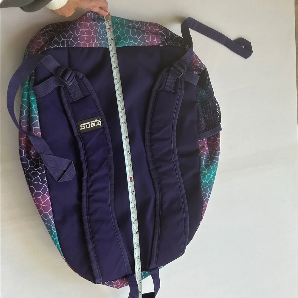 Jansport Trans Multicolor Backpack Scale/Tile Pattern Purple, Pink & Turquoise